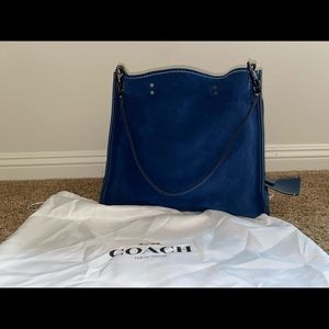 Coach 1941 blue suede leather rouge
